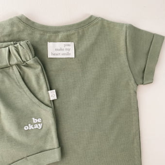 Conjunto Bebe Camiseta e Short - Verde Pistache