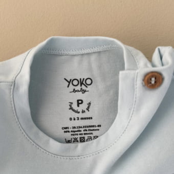 Conjunto Bebê Camiseta e Shorts Canguru – Azul Céu