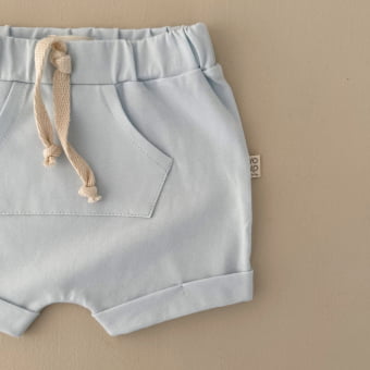 Conjunto Bebê Camiseta e Shorts Canguru – Azul Céu