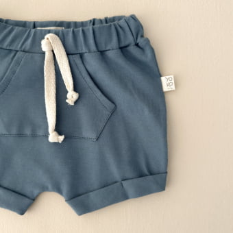 Conjunto Bebê Camiseta e Shorts Canguru – Azul Oceano