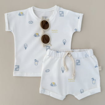 Conjunto Bebe Camiseta e Shorts - Snack Lover