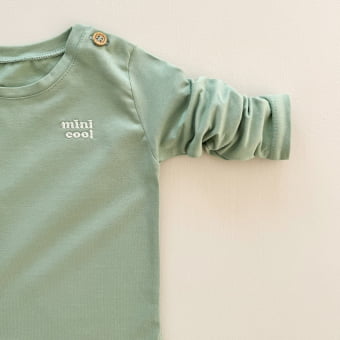 Conjunto Bebe Camiseta Manga Longa e Calça - Verde Sálvia