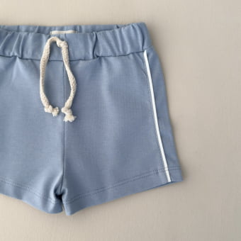 Conjunto Bebe Camiseta Oversized e Short - Off White e Azul Gelato