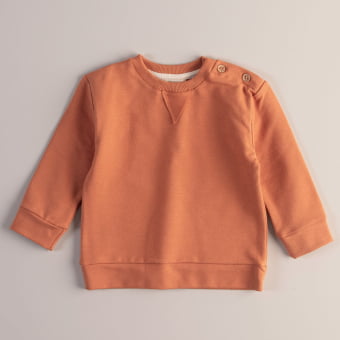 Conjunto Bebê Molecotton Manga Longa e Calça - Ferrugem