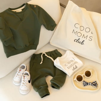 Conjunto Bebe Molecotton Manga Longa -  Verde Floresta