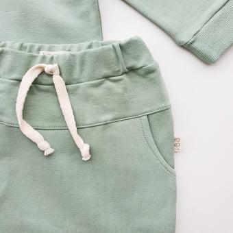 Conjunto Bebe Molecotton Manga Longa - Verde Sálvia