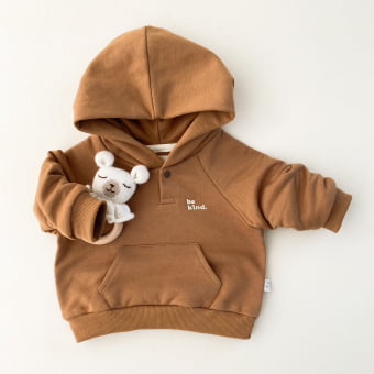 Conjunto Bebe Moletom Peluciado Comfy Capuz - Caramelo