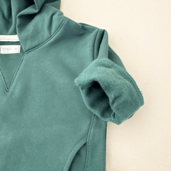 Conjunto Bebê Moletom Peluciado Comfy Capuz – Verde Aurora