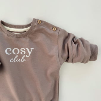 CONJUNTO BEBE MOLETOM PELUCIADO COMFY COSY CLUB - MARROM CAPPUCCINO