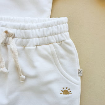 Conjunto Bebe Moletom Peluciado Comfy - Off White