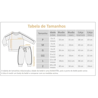 Conjunto Bebê Moletom Peluciado Comfy – Off White com Preto