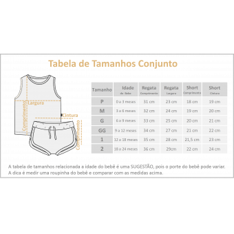 Conjunto Bebe Regata e Short - Amêndoa