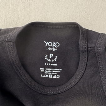 Conjunto Bebe Regata e Short Cotton Leve - Preto