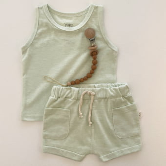 Conjunto Bebe Regata e Short Fresh - Verde Menta