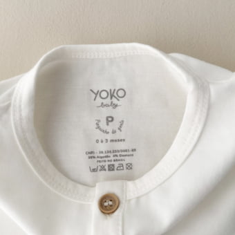 Conjunto Camisa Bebê Manga Curta com Botões e Short Texturizado – Off White