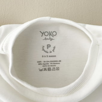 Conjunto Camiseta Bebê Manga Curta e Calça Cargo Texturizada – Off White