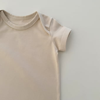 Body Bebê Manga Curta Unissex - Cotton Premium Leve - Aveia