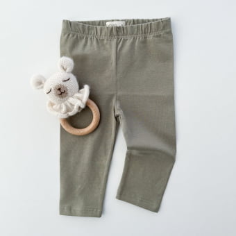 Calça Bebê Slim Unissex - Cotton Premium Leve - Verde Oliva