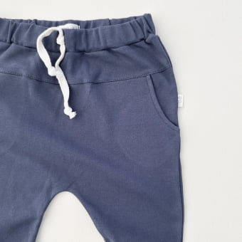 Calça Saruel Infantil com Bolsos Unissex - Algodão Premium - Marinho