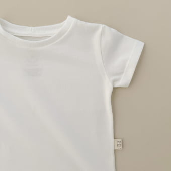 Camiseta Bebê Manga Curta Unissex - Cotton Premium Leve - Off White