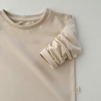 Camiseta Bebê Manga Longa Unissex - Cotton Premium Leve - Aveia