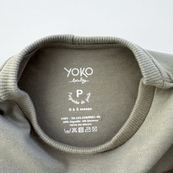 Camiseta Bebê Manga Longa Unissex - Cotton Premium Leve - Verde Oliva