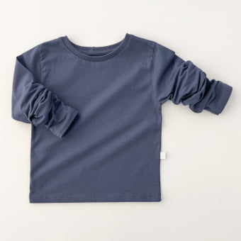 Camiseta Infantil Manga Longa Unissex - Cotton Premium Leve - Marinho