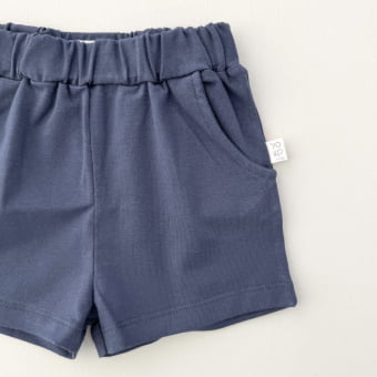 Short Bebê Bolsos Unissex - Cotton Premium Leve - Marinho