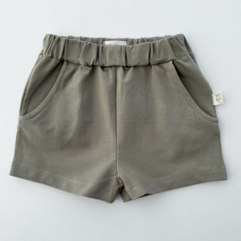 Short Bebê Bolsos Unissex - Cotton Premium Leve - Verde Oliva