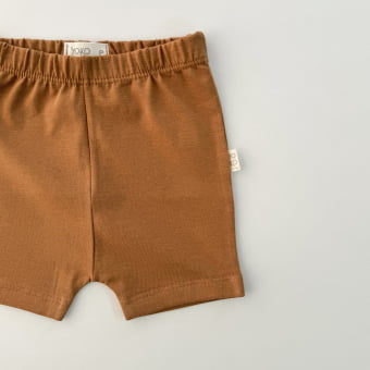 Short Bebê Slim Unissex - Cotton Premium Leve - Caramelo
