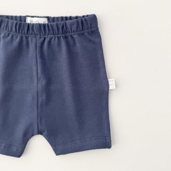 Short Bebê Slim Unissex - Cotton Premium Leve - Marinho