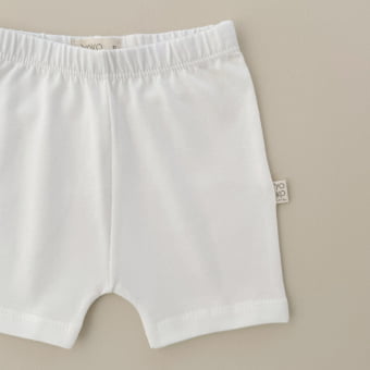 Short Bebê Slim Unissex - Cotton Premium Leve - Off White