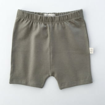 Short Bebê Slim Unissex - Cotton Premium Leve - Verde Oliva