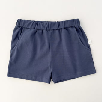 Short Infantil Bolsos Unissex - Cotton Premium Leve - Marinho
