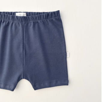 Short Infantil Slim Unissex - Cotton Premium Leve - Marinho