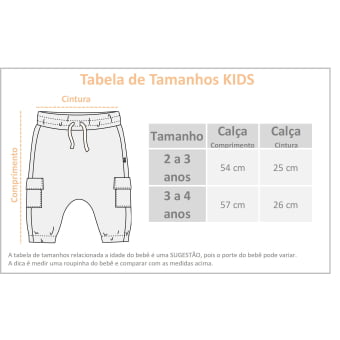 Calça Cargo Kids Moletom - Caramelo