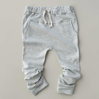 Calça Saruel Infantil com Bolsos Unissex - Algodão Premium - Mescla Claro