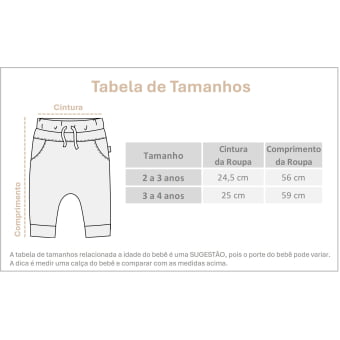Calça Saruel Infantil com Bolsos Unissex - Algodão Premium - Off White