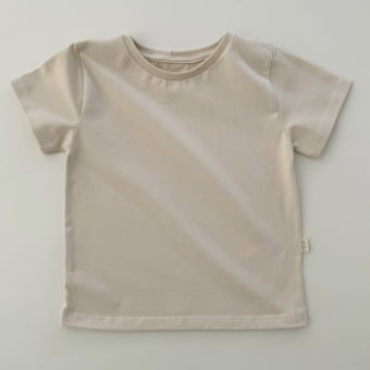 Camiseta Infantil Manga Curta Unissex - Cotton Premium Leve - Aveia