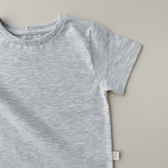 Camiseta Infantil Manga Curta Unissex - Cotton Premium Leve - Mescla Claro