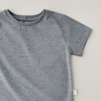 Camiseta Infantil Manga Curta Unissex - Cotton Premium Leve - Mescla Escuro