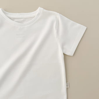 Camiseta Infantil Manga Curta Unissex - Cotton Premium Leve - Off White