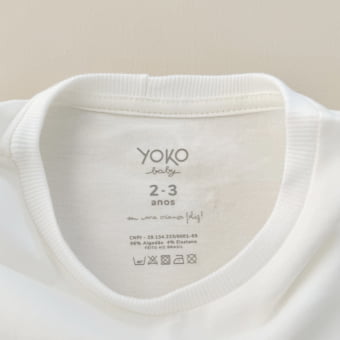 Camiseta Infantil Manga Curta Unissex - Cotton Premium Leve - Off White