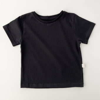 Camiseta Infantil Manga Curta Unissex - Cotton Premium Leve - Preto