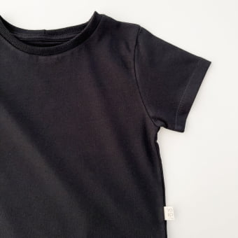 Camiseta Infantil Manga Curta Unissex - Cotton Premium Leve - Preto