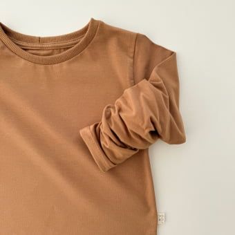 Camiseta Infantil Manga Longa Unissex - Cotton Premium Leve - Caramelo