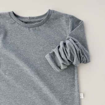 Camiseta Infantil Manga Longa Unissex - Cotton Premium Leve - Mescla Escuro