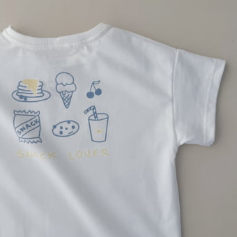 Camiseta Kids Manga Curta Oversized - Snack Lover