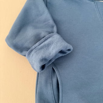 Conjunto Infantil Moletom Peluciado Comfy Capuz – Azul Boreau