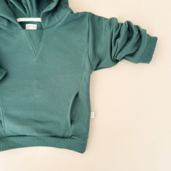 Conjunto Infantil Moletom Peluciado Comfy Capuz – Verde Aurora